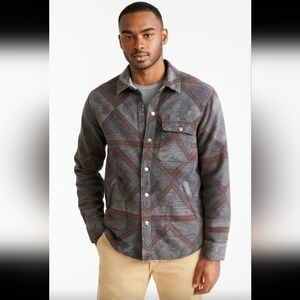 Faherty Mens Aztec Printed Bondi Reversible Midweight Shacket Jacket M